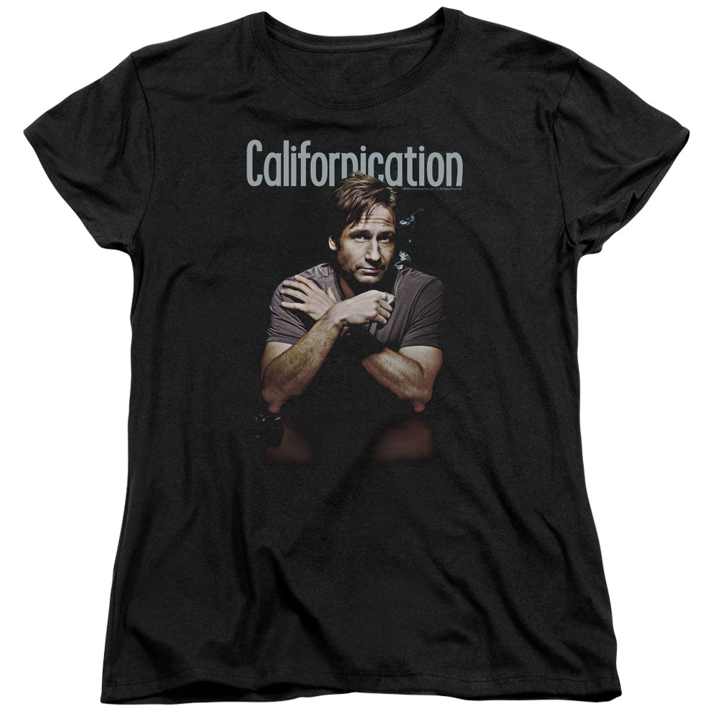 Californication - Smoking - Short Sleeve Womens Tee - Black T-shirt