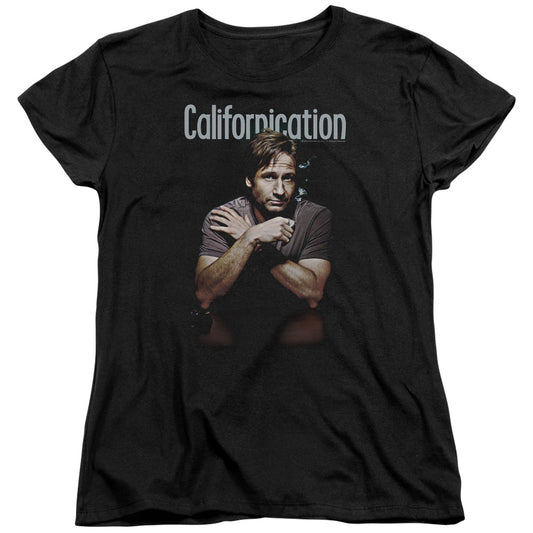 Californication - Smoking - Short Sleeve Womens Tee - Black T-shirt