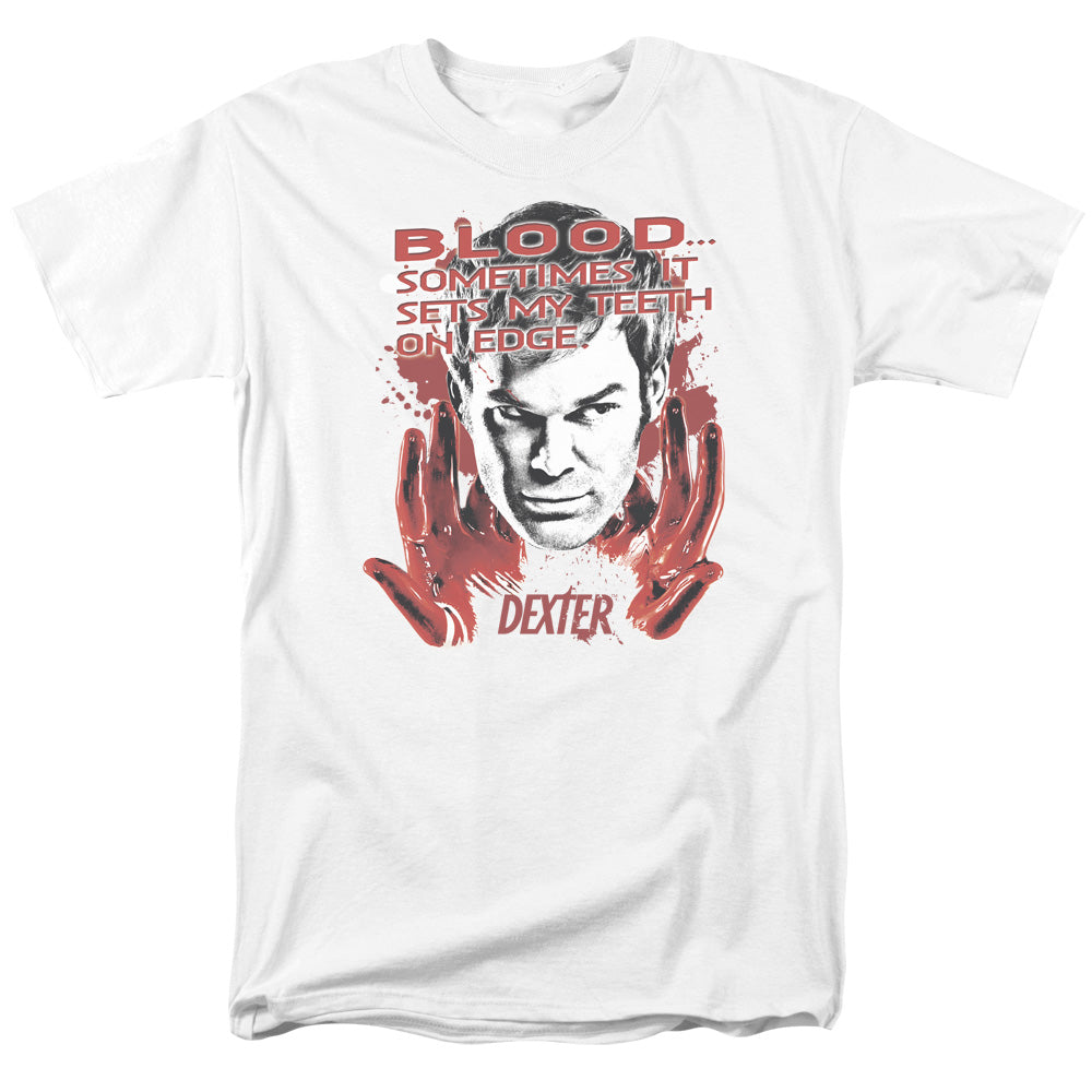 Dexter - Blood - Short Sleeve Adult 18/1 - White T-shirt