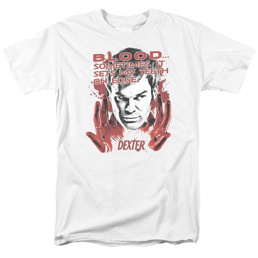 Dexter - Blood - Short Sleeve Adult 18/1 - White T-shirt