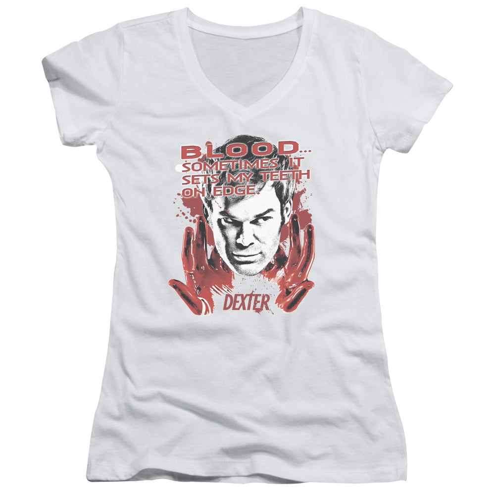 Dexter - Blood - Junior V-neck - White