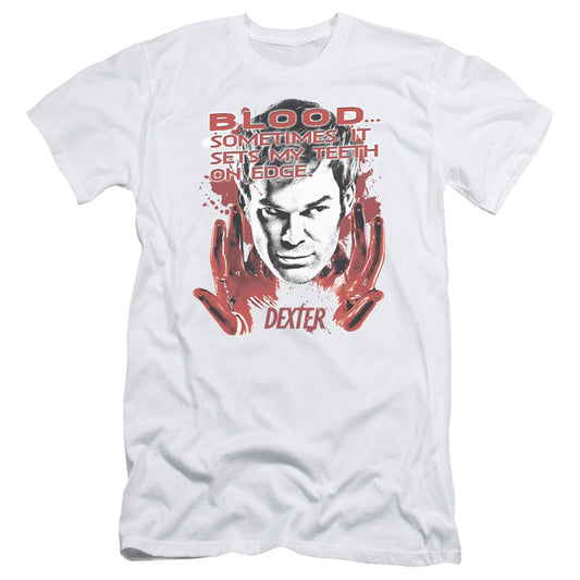 Dexter - Blood - Short Sleeve Adult 30/1 - White T-shirt