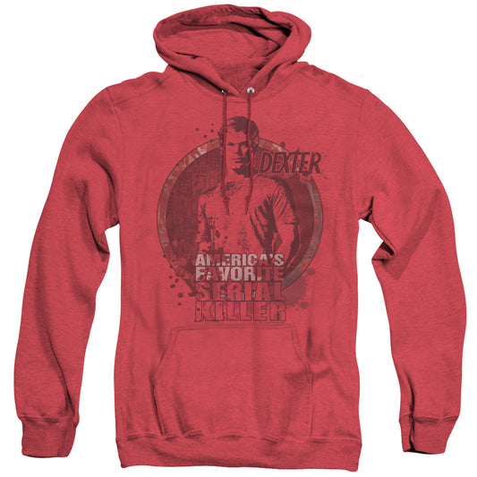 Dexter - Americas Favorite - Adult Heather Hoodie - Red