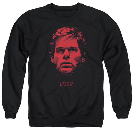 Dexter - Bloody Face - Adult Crewneck Sweatshirt - Black