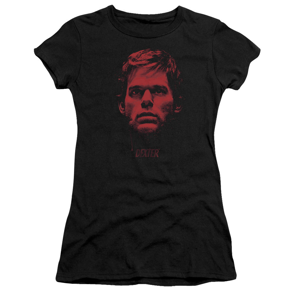Dexter - Bloody Face - Short Sleeve Junior Sheer - Black T-shirt