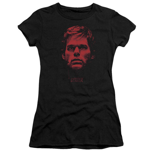 Dexter - Bloody Face - Short Sleeve Junior Sheer - Black T-shirt