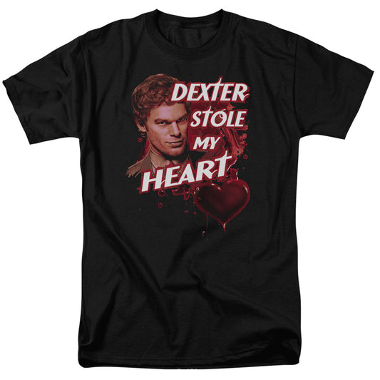 Dexter - Bloody Heart - Short Sleeve Adult 18/1 - Black T-shirt
