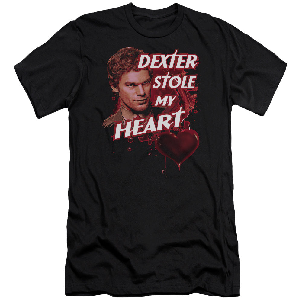 Dexter - Bloody Heart-premuim Canvas Adult Slim Fit 30/1 - Black