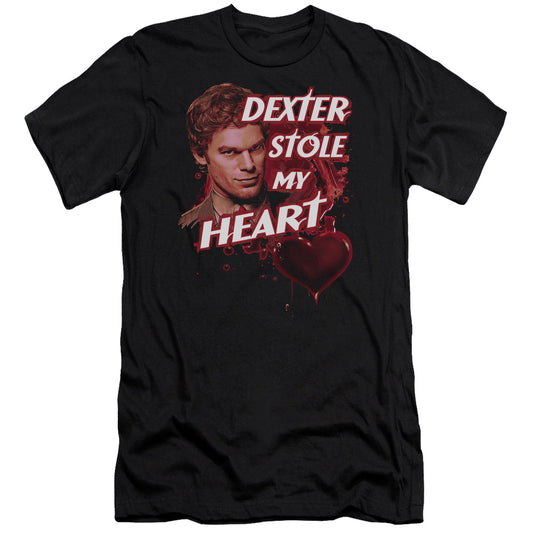 Dexter - Bloody Heart - Short Sleeve Adult 30/1 - Black T-shirt