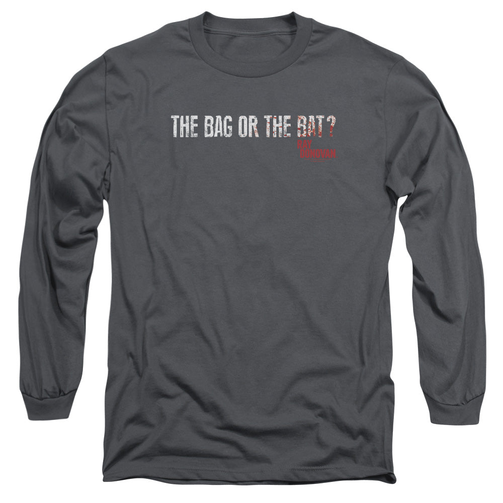 Ray Donovan - Bag Or Bat - Long Sleeve Adult 18/1 - Charcoal T-shirt