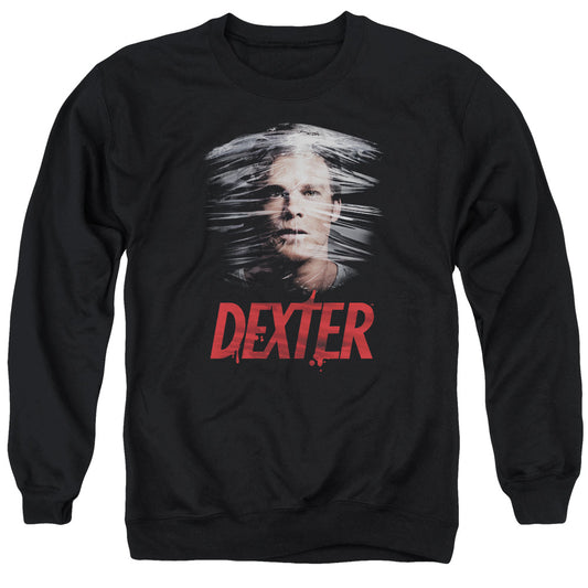 Dexter - Plastic Wrap - Adult Crewneck Sweatshirt - Black