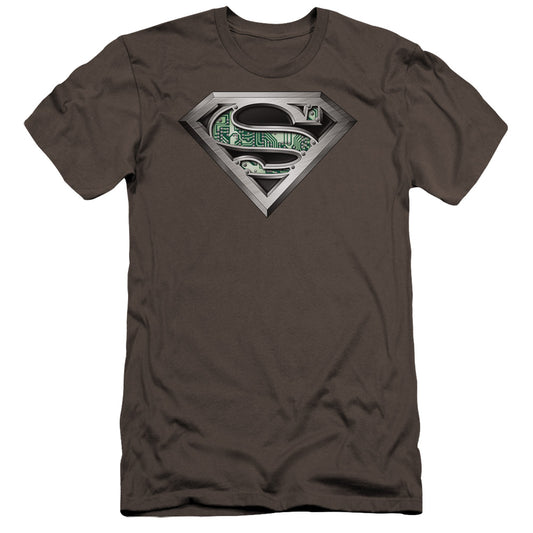 Superman - Circuitry Logo-premuim Canvas Adult Slim Fit 30/1 - Charcoal