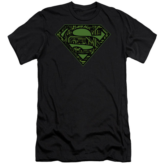 Superman - Circuits Shield-premuim Canvas Adult Slim Fit 30/1 - Black