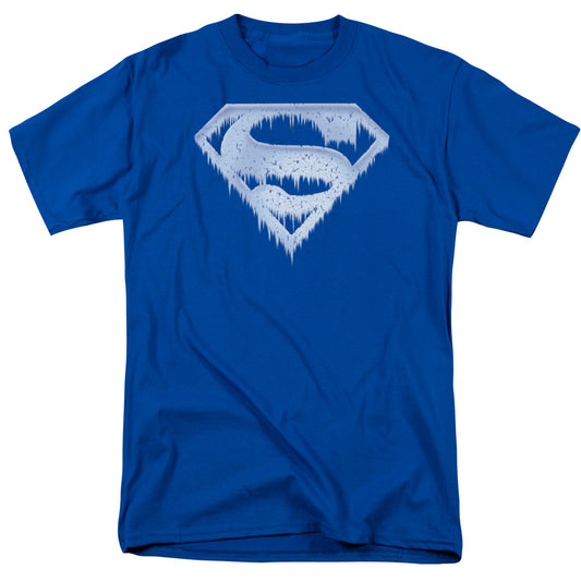 Superman - Ice And Snow Shield - Short Sleeve Adult 18/1 - Royal Blue T-shirt