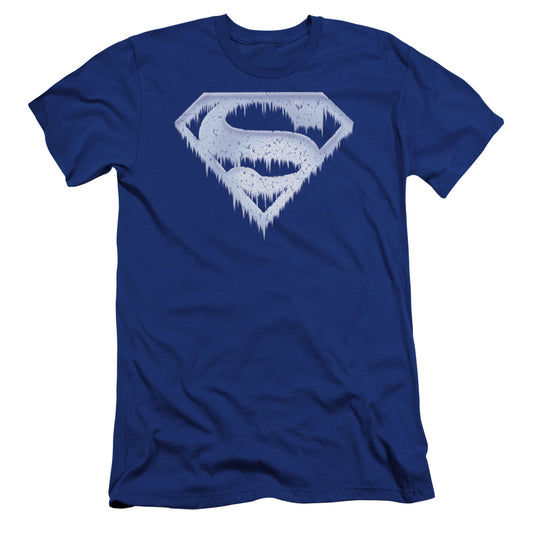 Superman - Ice And Snow Shield-premuim Canvas Adult Slim Fit 30/1 - Royal Blue
