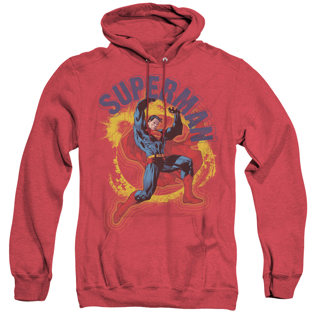 Superman - A Name To Uphold - Adult Heather Hoodie - Red