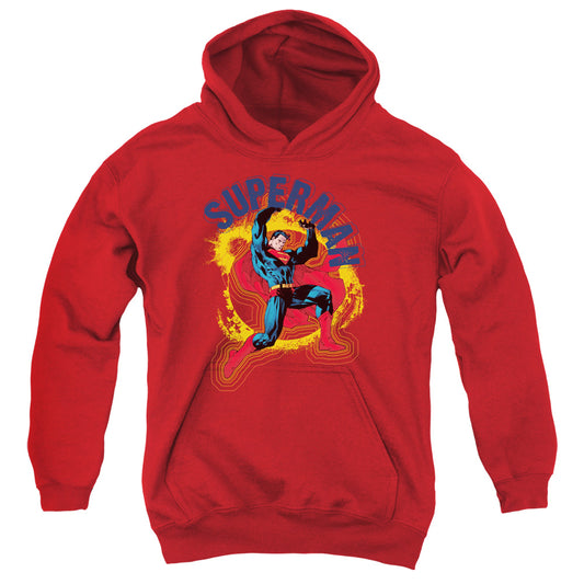 Superman - A Name To Uphold - Youth Pull-over Hoodie - Red