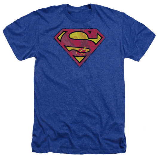 Superman - Action Shield - Adult Heather - Royal Blue