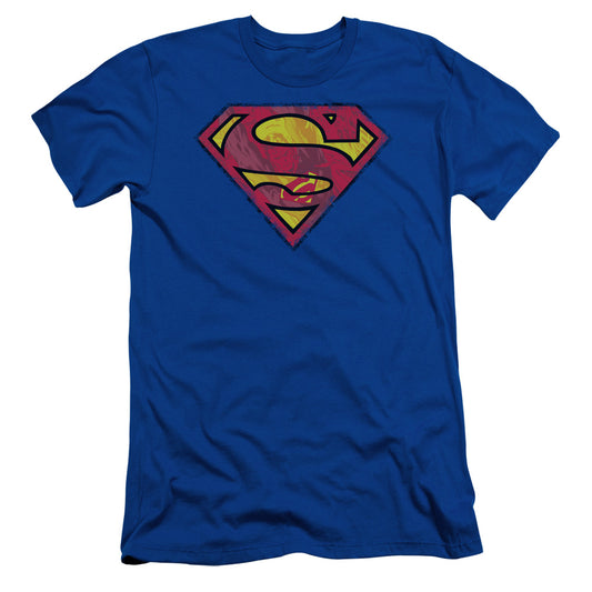 Superman - Action Shield - Short Sleeve Adult 30/1 - Royal Blue T-shirt