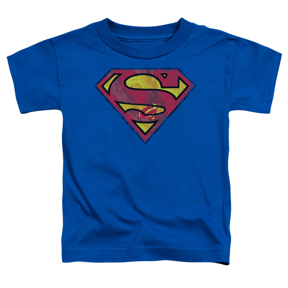 Superman - Action Shield - Short Sleeve Toddler Tee - Royal Blue T-shirt