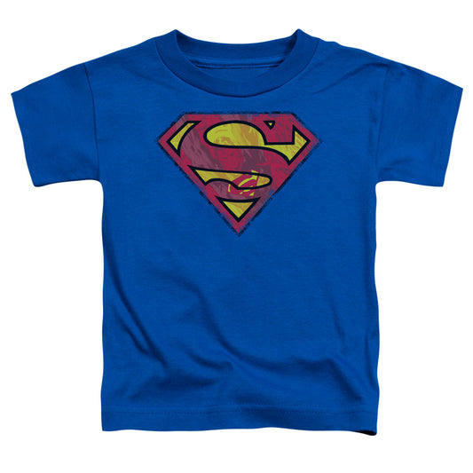 Superman - Action Shield - Short Sleeve Toddler Tee - Royal Blue T-shirt