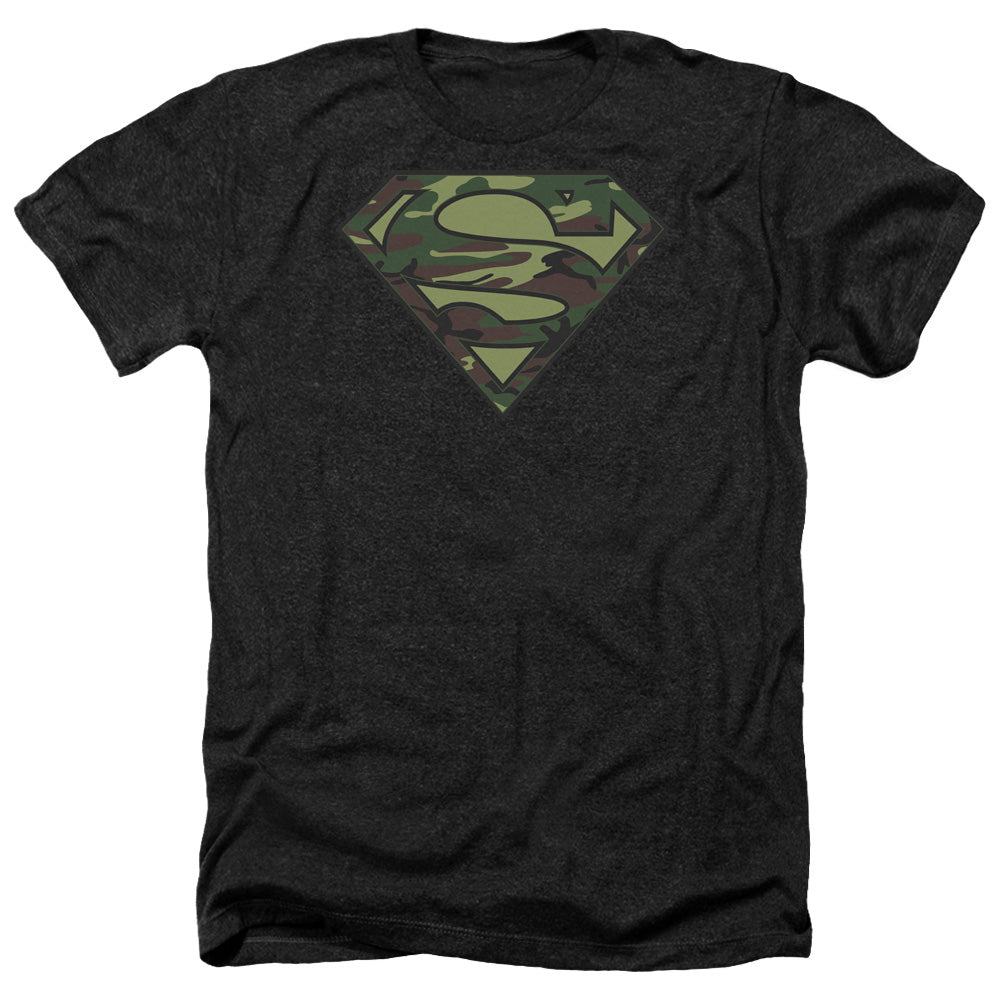 Superman - Camo Logo - Adult Heather-black
