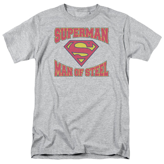 Superman - Man Of Steel Jersey - Short Sleeve Adult 18/1 - Athletic Heather T-shirt