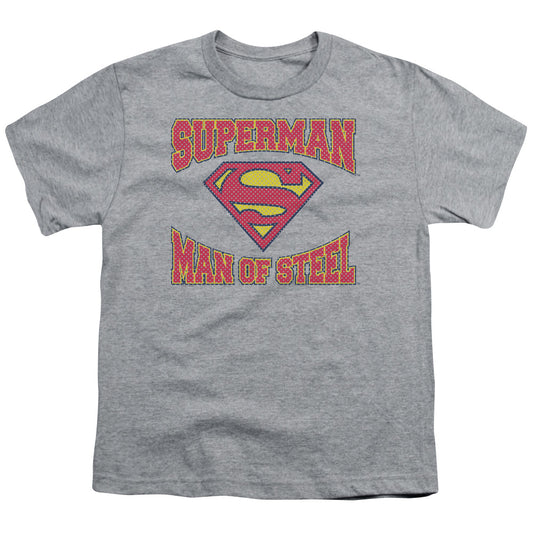Superman - Man Of Steel Jersey - Short Sleeve Youth 18/1 - Athletic Heather T-shirt