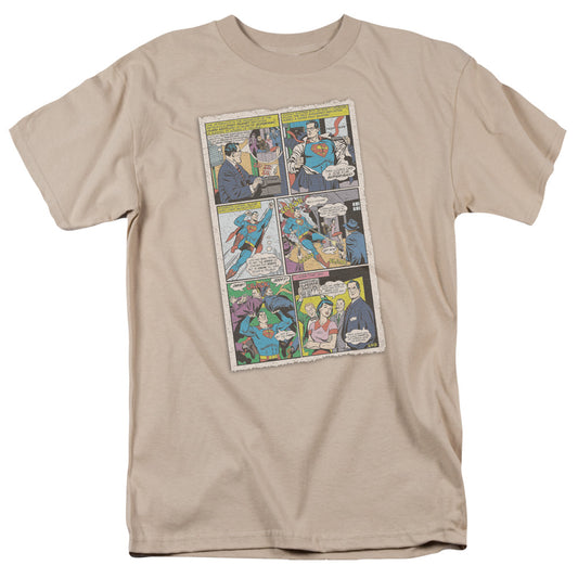 Superman - Vintage Comic - Short Sleeve Adult 18/1 - Sand T-shirt