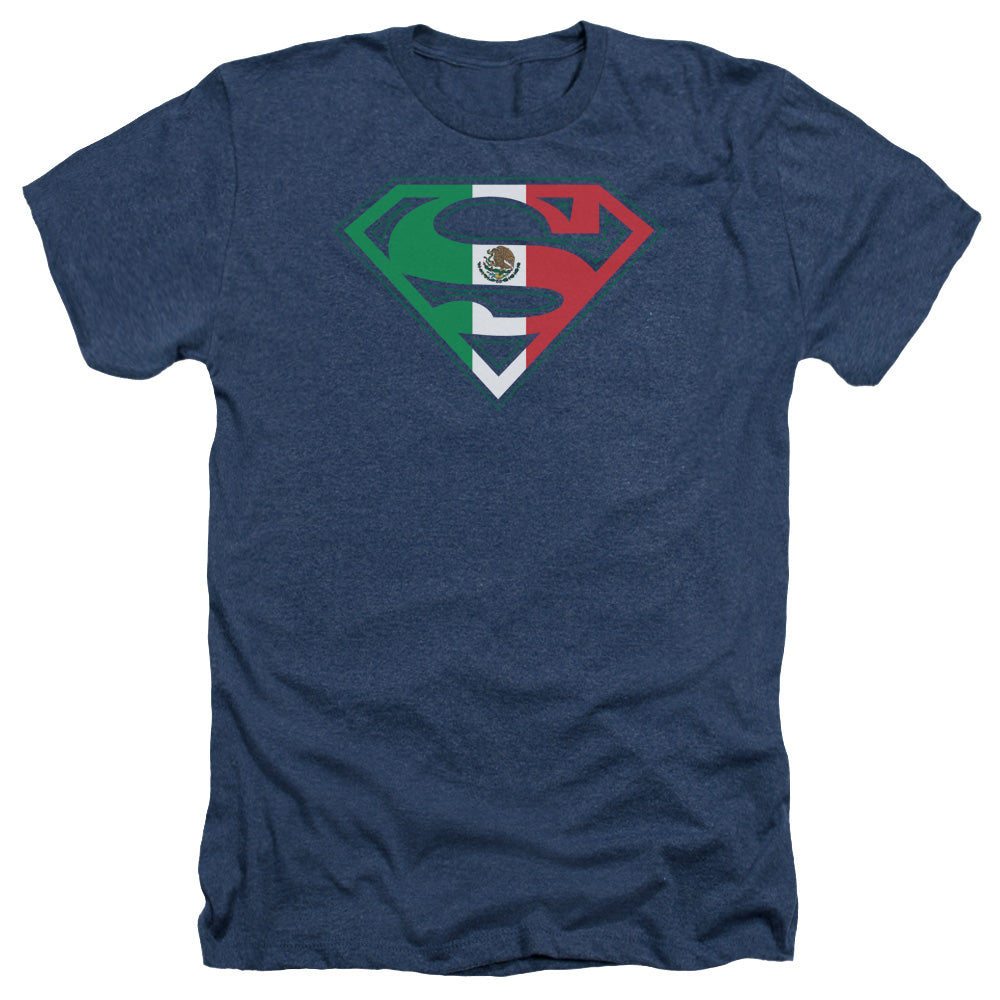 Superman - Mexican Shield - Adult Heather - Navy