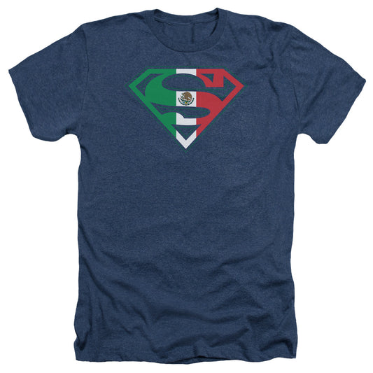 Superman - Mexican Shield - Adult Heather - Navy