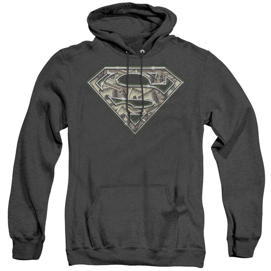 Superman - All About The Benjamins - Adult Heather Hoodie - Black