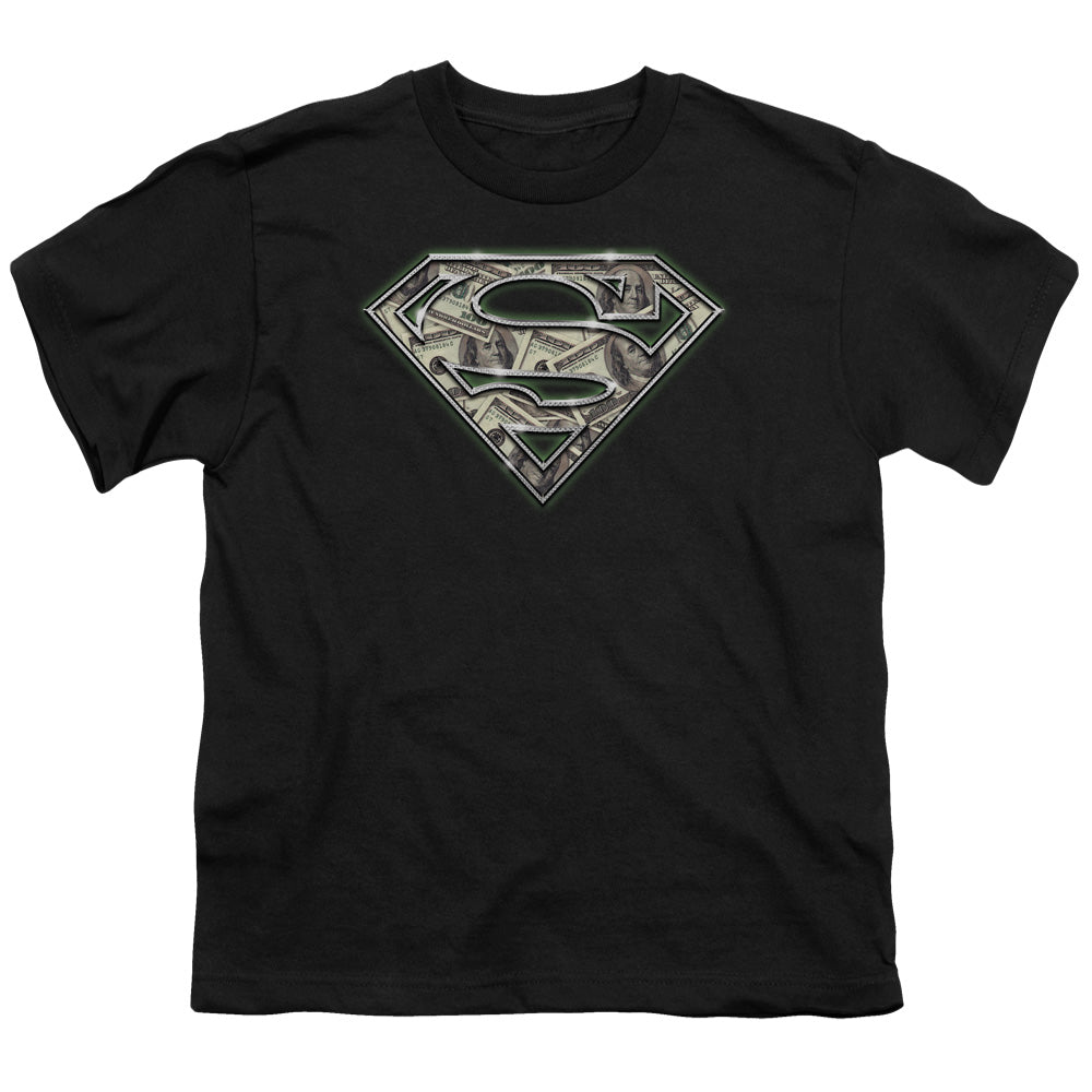 Superman - All About The Benjamins - Short Sleeve Youth 18/1 - Black T-shirt