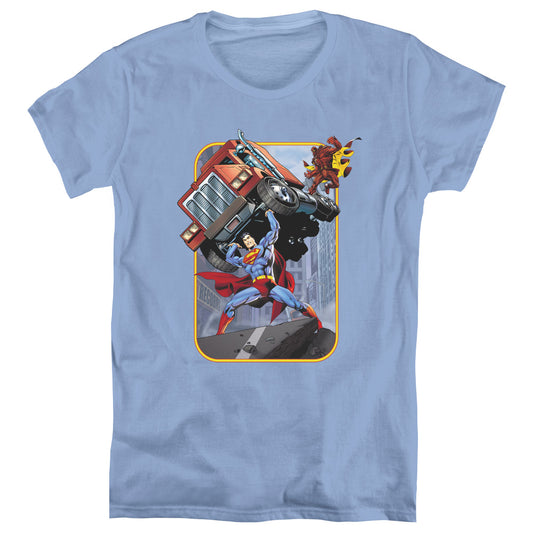 Superman - Pick Up My Truck - Short Sleeve Womens Tee - Carolina Blue T-shirt