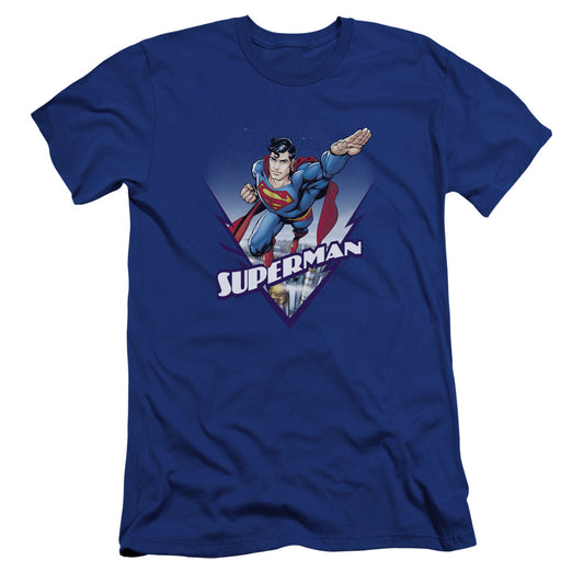 Superman - Looks Like A Job For-premuim Canvas Adult Slim Fit 30/1 - Royal Blue