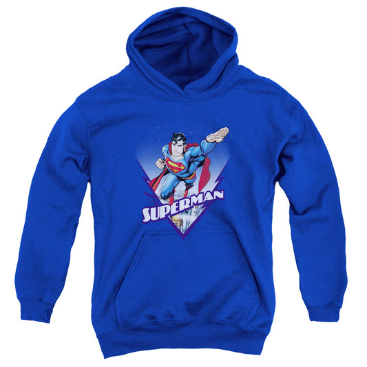 Superman Looks Like A Job For-youth Pull-over Hoodie - Royal