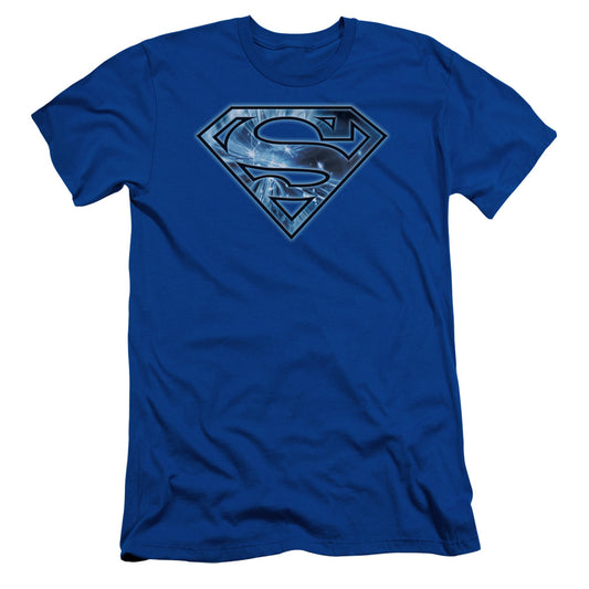 Superman - On Ice Shield - Short Sleeve Adult 30/1 - Royal Blue T-shirt