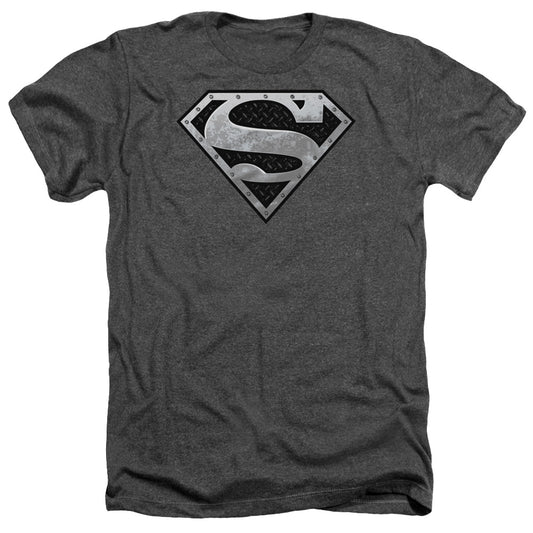 Superman - Super Metallic Shield - Adult Heather - Charcoal