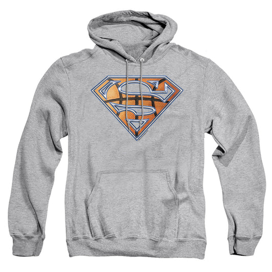 Superman - Basketball Shield - Adult Pull-over Hoodie - Athletic Heather