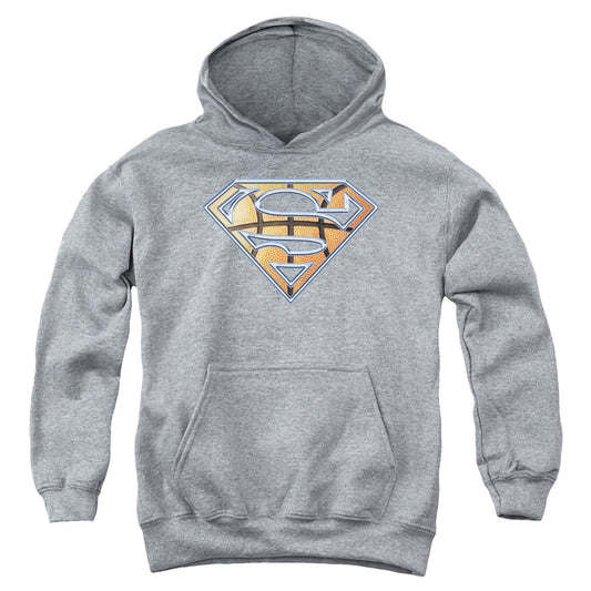 Superman - Basketball Shield - Youth Pull-over Hoodie - Heather