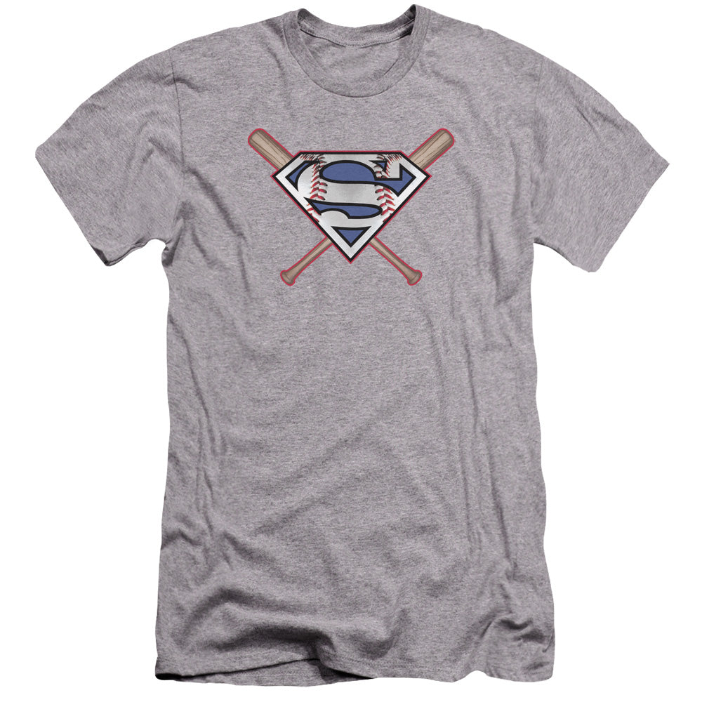 Superman Crossed Bats-premuim Canvas Adult Slim Fit