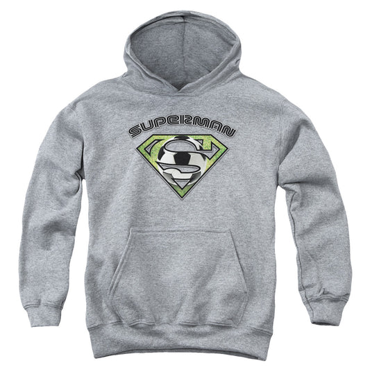 Superman - Soccer Shield - Youth Pull-over Hoodie - Heather