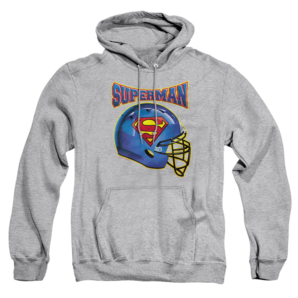 Superman - Helmet - Adult Pull-over Hoodie - Athletic Heather