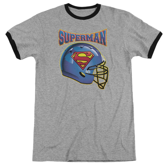 Superman - Helmet - Adult Ringer - Heather/black