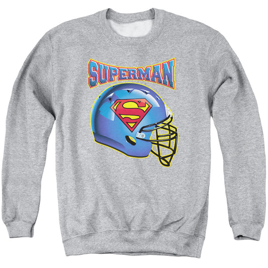Superman - Helmet - Adult Crewneck Sweatshirt - Athletic Heather