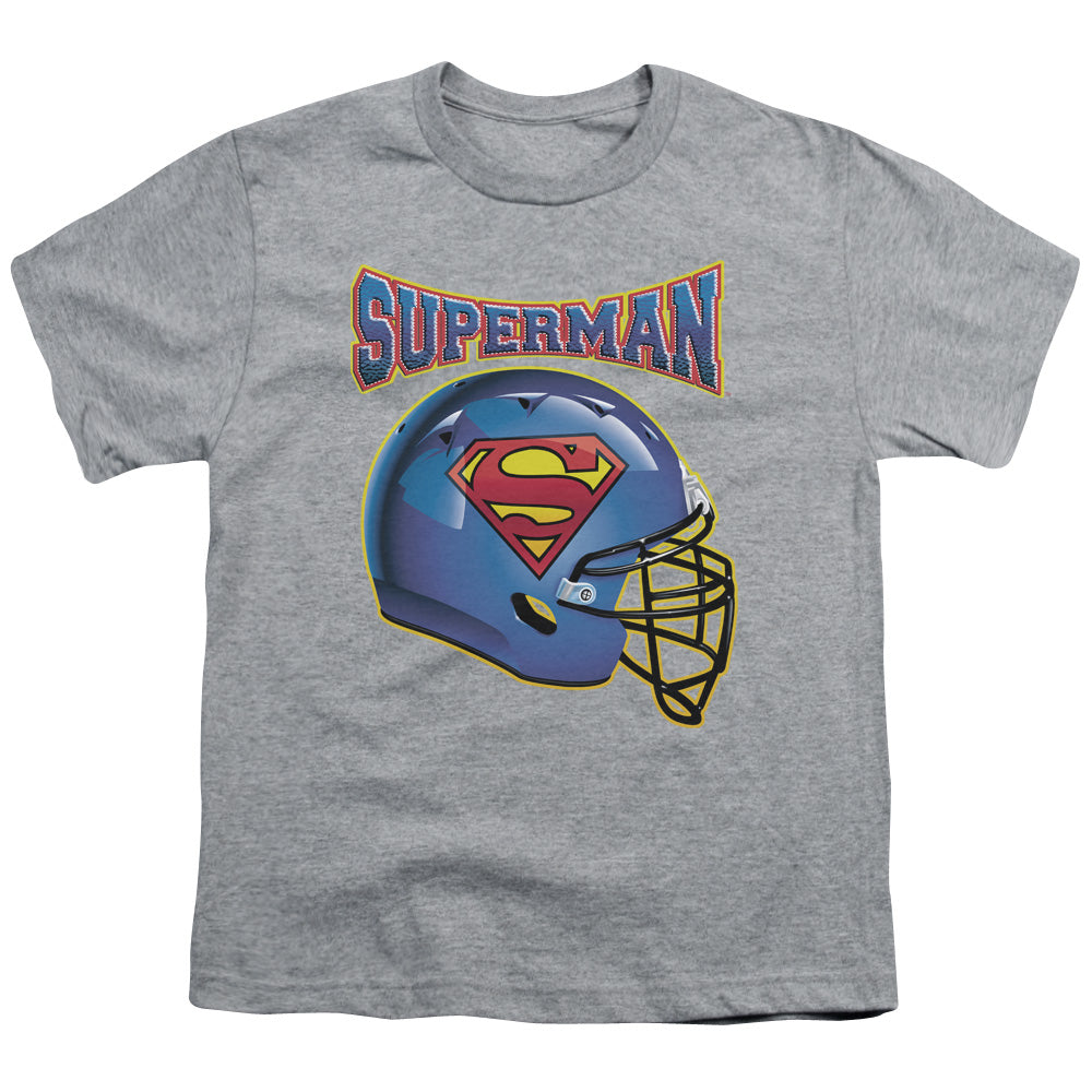 Superman - Helmet - Short Sleeve Youth 18/1 - Athletic Heather T-shirt