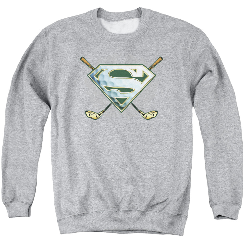 Superman - Fore! - Adult Crewneck Sweatshirt - Athletic Heather
