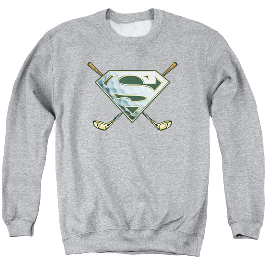 Superman - Fore! - Adult Crewneck Sweatshirt - Athletic Heather