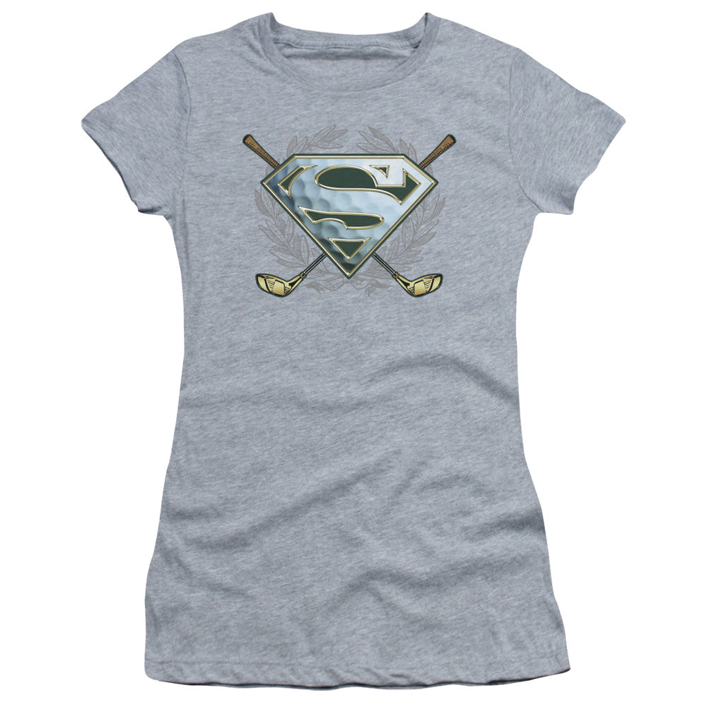 Superman - Fore! - Short Sleeve Junior Sheer - Athletic Heather T-shirt