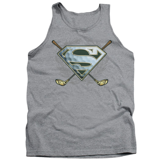 Superman - Fore! - Adult Tank - Athletic Heather
